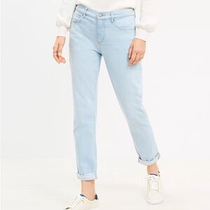 LOFT Light Wash Girlfriend Jeans